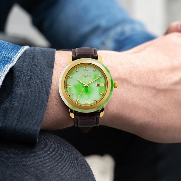 RELOJ DE MONGOLIAN JADE PARA HOMBRES - curacionholistica