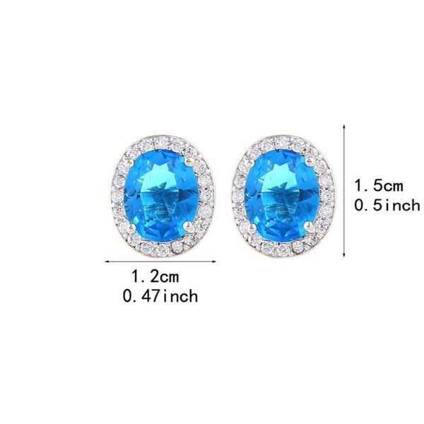 Pendientes de Topacio Azul creado en Plata rodiada - curacionholistica