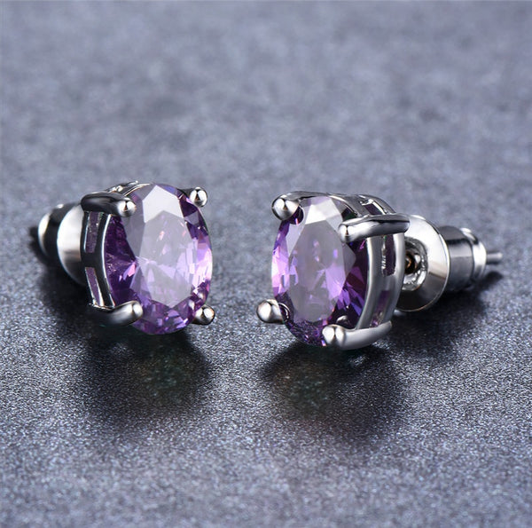 Pendientes de Amethyst en plata - curacionholistica