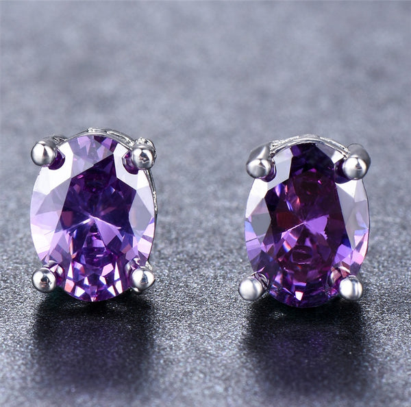 Pendientes de Amethyst en plata - curacionholistica