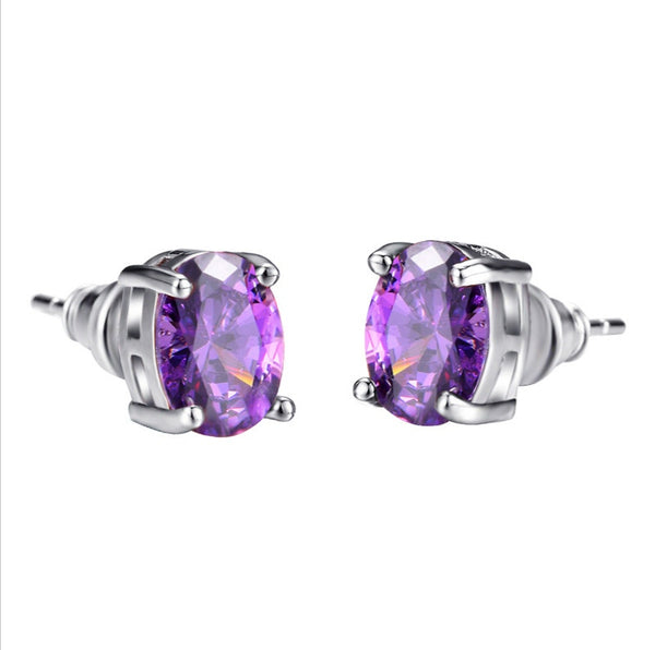 Pendientes de Amethyst en plata - curacionholistica