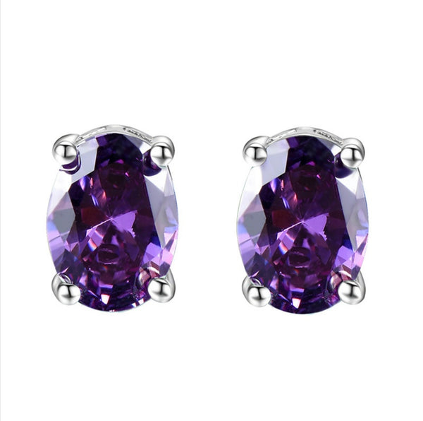 Pendientes de Amethyst en plata - curacionholistica